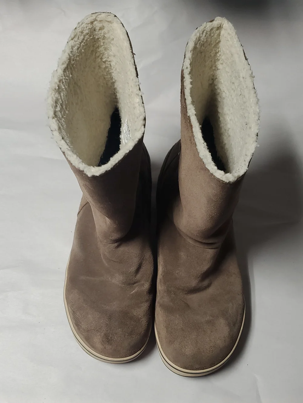 Sorel Women's Glacy Taupe Suede Waterproof Fleece-Lined Mid-Calf Boots Size 9